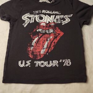 H&M The Rolling Stones Dark Gray Graphic Tshirt Toddler Size 2-4 Year